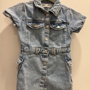 Zara Toddler Denim Cargo Dress